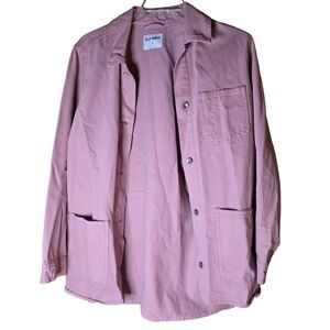 Old Navy Utility Shacket Women’s Size M – Pink Cotton Jacket